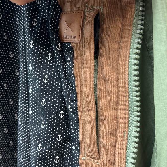 Naketano Brave New World Jacket Green Hooded Utility Parka Womens Size Large - Picture 14 of 14